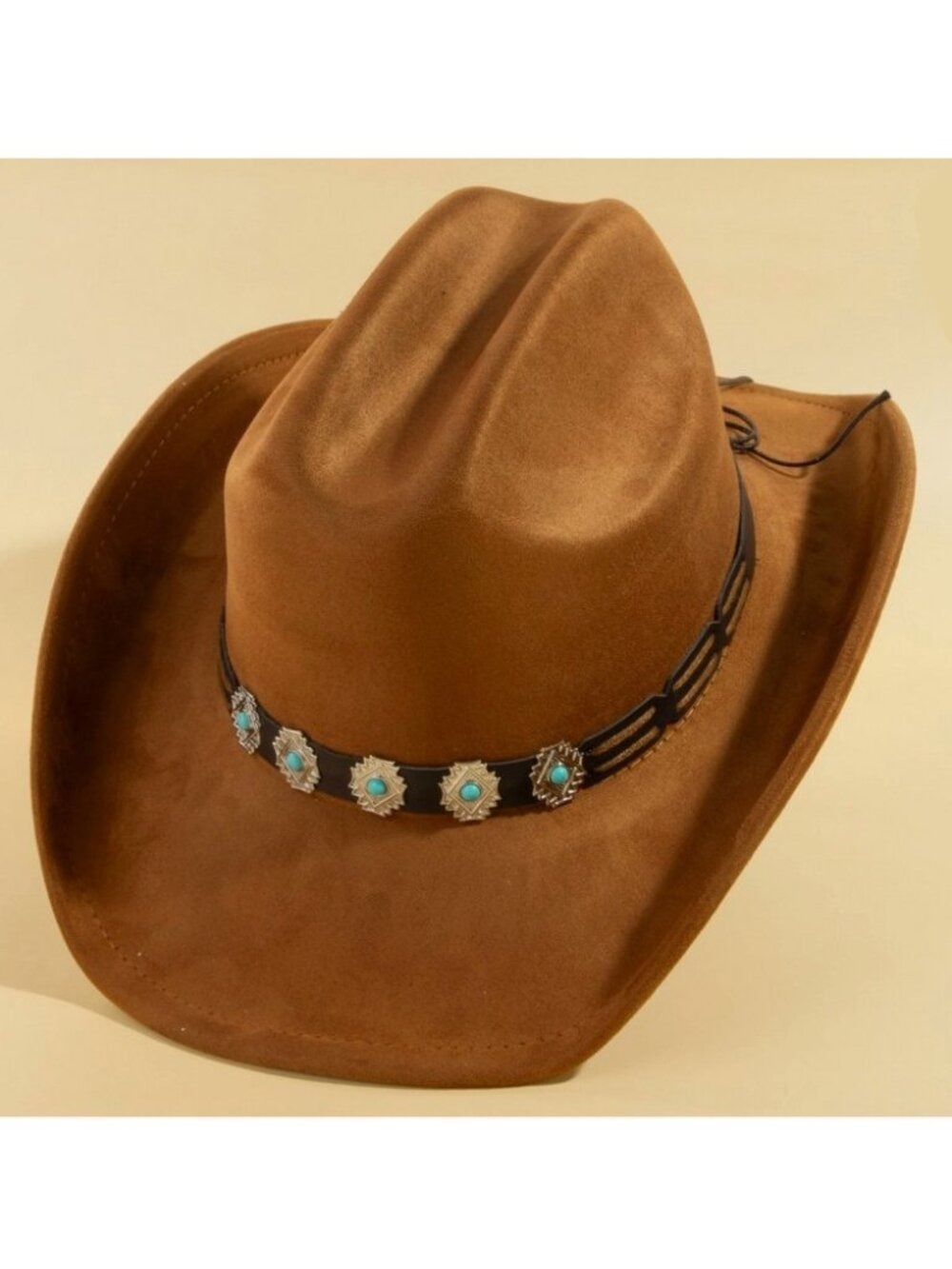 Western Concho Strap Cowboy Hat - Picture 2 of 4